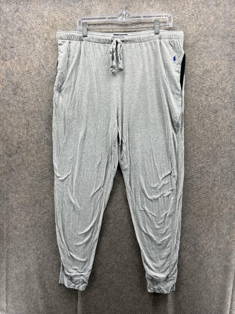 Polo Ralph Lauren Lounge Pants Mens XL Gray Jersey Knit Sleepwear Logo Joggers